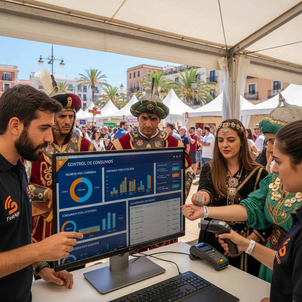 Control y gestión del consumo Moros y Cristianos en Alicante