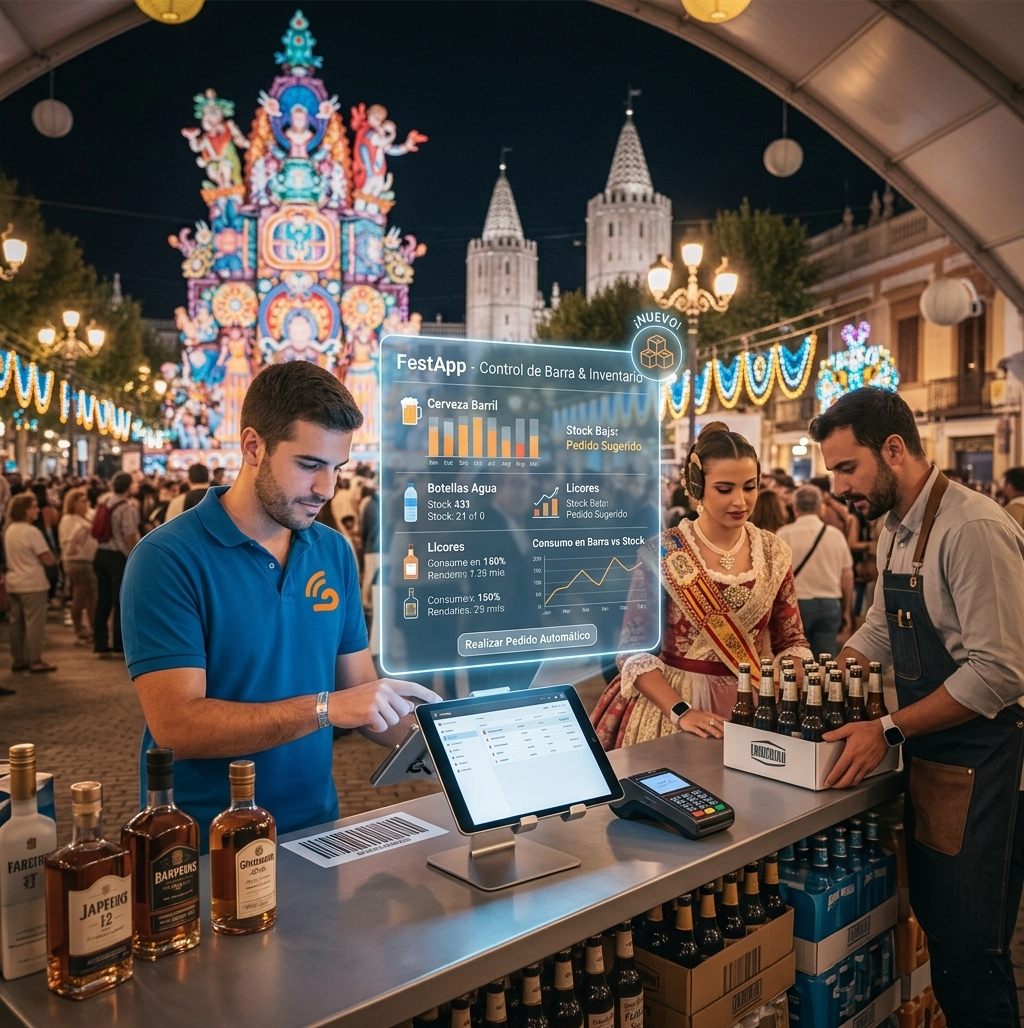 Software de gestión de barras para festivales y eventos masivos