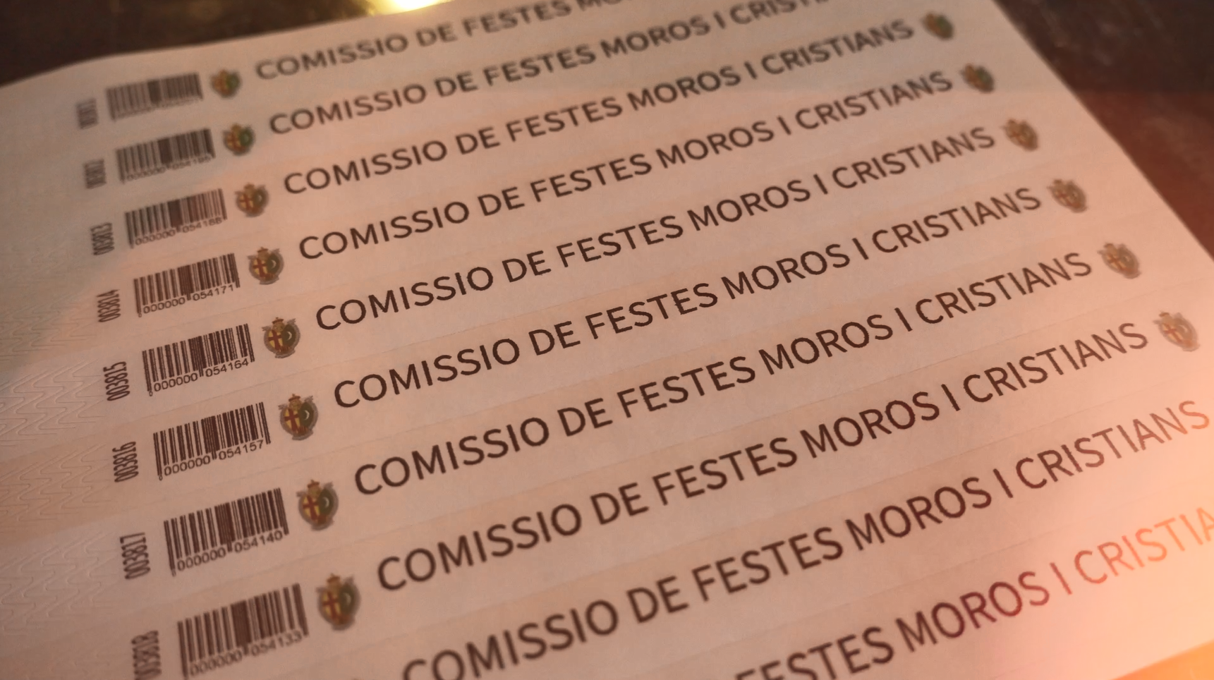 Pulsera de acceso para festivales