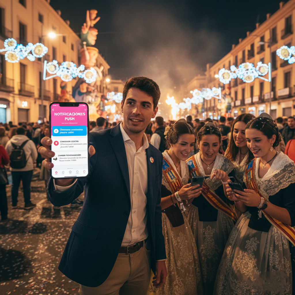 Notificaciones Push y Comunicación Fallas Valencia